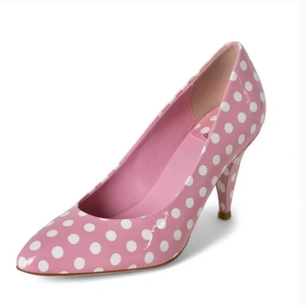 Jeffrey Campbell Veronique Pink Polka Dot Pumps Heels NWT Size 9 - Picture 2 of 3